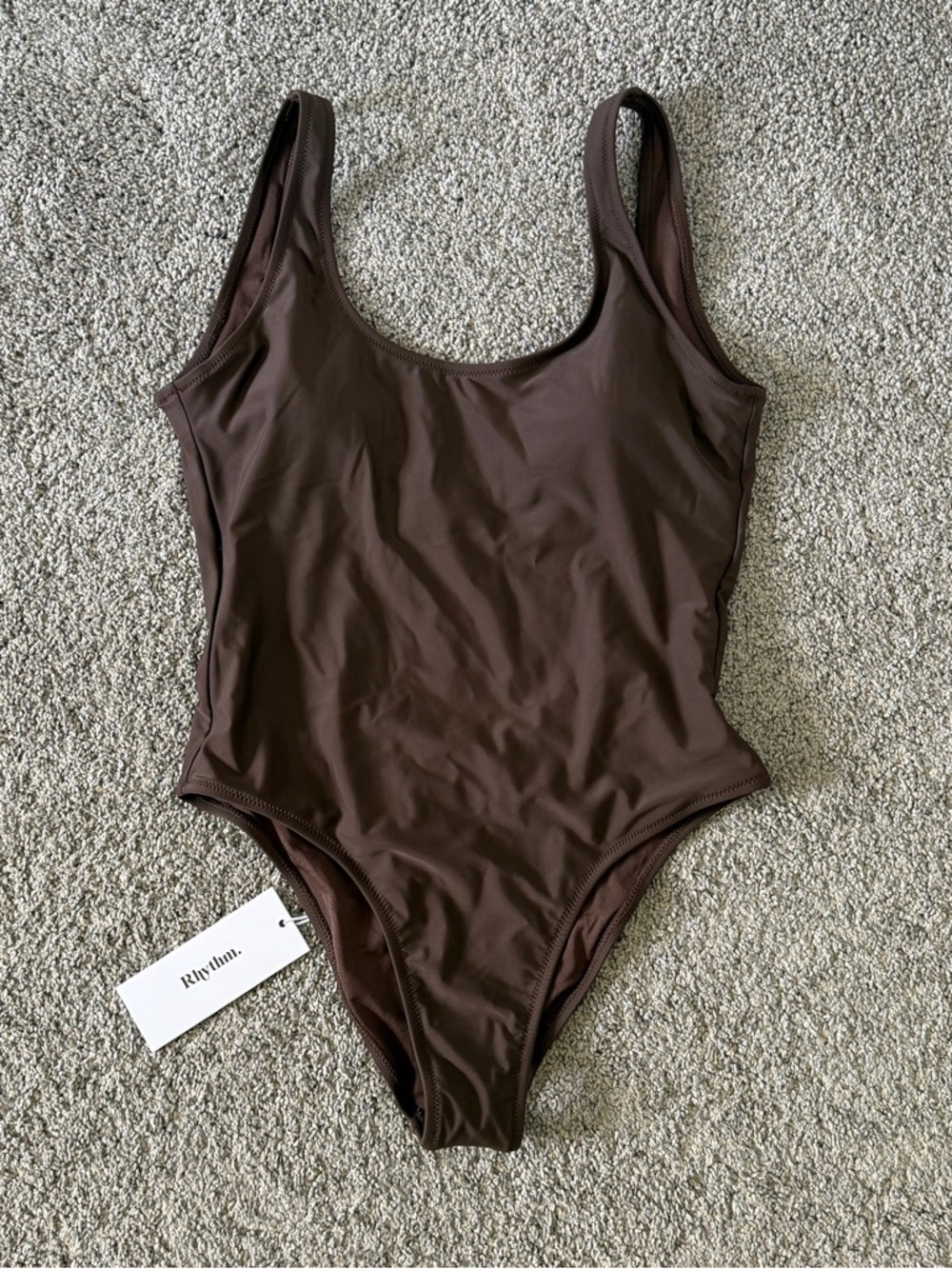 Rhythm. Brown Scoop One-Piece Swimsuit